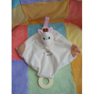 VULLI DOUDOU PELUCHE GIRAFE SOPHIE PLATE ECRU BEIGE DENTITION 