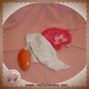 SUCRE D'ORGE SOS DOUDOU TORTUE ORANGE MOUCHOIR ROSE FLEUR