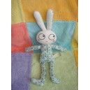 TAPE A L'OEIL SOS DOUDOU LAPIN BLANC TISSU VERT PLUS