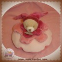 DOUDOU ET COMPAGNIE SOS OURS FLEUR BOULE ROSE PETIT MODELE