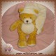 GIPSY DOUDOU OURS MARRON BONNET ECRU SOS