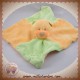 BENGY SOS DOUDOU OURS PLAT VERT ORANGE VELOURS MUSIQUE