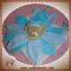 DOUDOU ET COMPAGNIE PELUCHE OURS FLEUR PELATES BLEU ECRU 