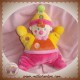 KIABI DOUDOU CLOWN LUTIN ROSE PLAT REMBOURRE COUSSIN NICOTOY