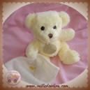 BABYNAT BABY NAT DOUDOU OURS ECRU JAUNE MOUCHOIR