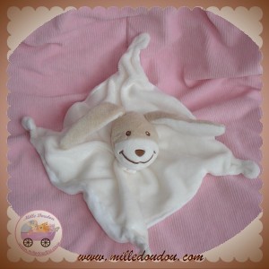 OKAIDI OBAIBI SOS DOUDOU LAPIN BEIGE PLAT BLANC ECRU