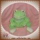 NOUKIE'S DOUDOU PELUCHE GRENOUILLE VERTE BANDANA BLEU