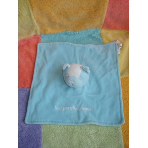 3 POMMES SOS DOUDOU CHAT OURS BLEU PLAT CARRE