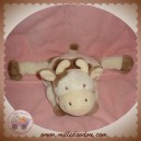 JOLLYBABY SOS DOUDOU VACHE COW DAISY QUASI PLATE ECRU MARRON 