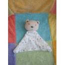 AUCHAN SOS DOUDOU OURS BEIGE PLAT BLANC TETINE VERT 