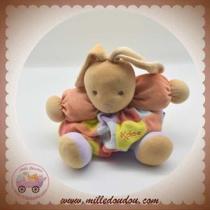 KALOO SOS DOUDOU LAPIN BEIGE CORPS BOULE PATCHWORK ABEILLE 