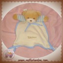 TAKINOU SOS DOUDOU OURS PLAT ECRU RAYE BLEU