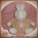 KLORANE DOUDOU LAPIN BOULE BEIGE ROSE SOS