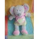 GRAIN DE BLE SOS DOUDOU SOURIS GRISE PULL ROSE ZANNIER