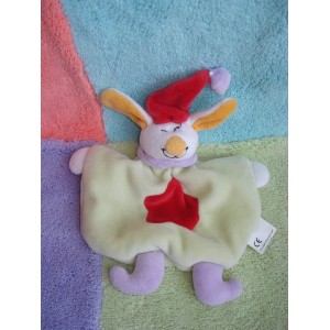 AUCHAN SOS DOUDOU LAPIN QUASI PLAT VERT ROUGE