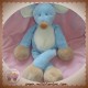 NICOTOY SOS DOUDOU SOURIS BLEU BEIGE ECRU 40 CM