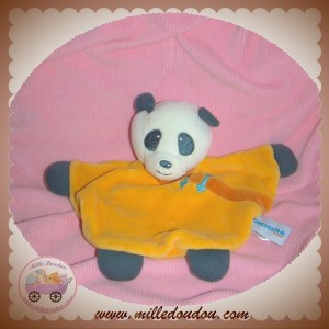 ORCHESTRA DOUDOU PANDA PLAT ORANGE NOIR SOS