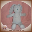 PETIT BATEAU DOUDOU PELUCHE LAPIN TISSU BLEU TRUFFE VERTE