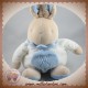 KLORANE SOS DOUDOU LAPIN BEIGE BOULE BLANC BLEU