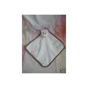 DIVERS SOS DOUDOU MOUTON BLANC LISERET BEIGE PLAT