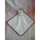 DIVERS DOUDOU PELUCHE MOUTON BLANC LISERET BEIGE PLAT