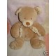 NICOTOY DOUDOU PELUCHE OURS BEIGE ECHARPE IDEM C&A