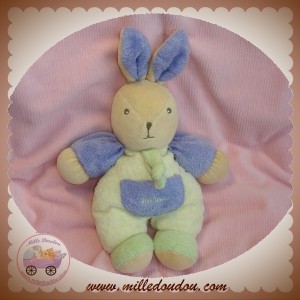 TAKINOU DOUDOU SOS LAPIN BEIGE CORPS JAUNE MAUVE HOCHET