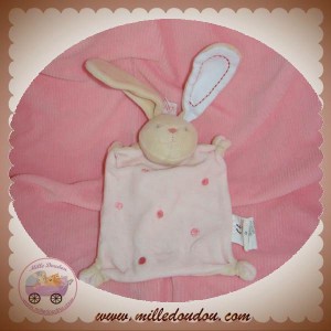 ABSORBA DOUDOU LAPIN PLAT ROSE BEIGE ROND SOS