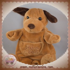 HISTOIRE D'OURS SOS DOUDOU CHIEN MARIONNETTE MARRON