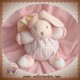 KALOO SOS DOUDOU LAPIN ROSE PETIT CARREAUX HOCHET LILIROSE