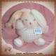 KALOO SOS DOUDOU LAPIN ROSE PETIT CARREAUX HOCHET LILIROSE