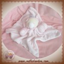 JACADI SOS DOUDOU OURS PLAT ROSE BLANC BRAS VICHY