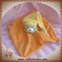 BABYNAT BABY NAT DOUDOU OURS PLAT ORANGE BONNET JAUNE