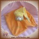 BABYNAT BABY NAT SOS DOUDOU OURS PLAT ORANGE BONNET JAUNE