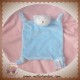 PTISENBON DOUDOU PELUCHE OURS PLAT BLEU BLANC