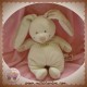 NICOTOY DOUDOU PELUCHE LAPIN ECRU COL BEIGE