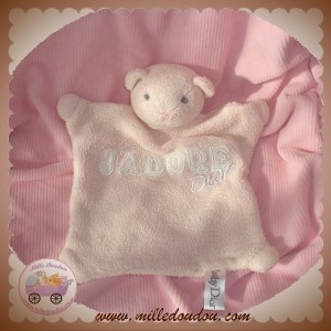 BABY DIOR SOS DOUDOU PELUCHE OURS PLAT ROSE J'ADORE