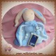 AJENA SOS DOUDOU LAPIN CREME CAPE BLEU SUPER DOUDOU