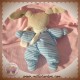 COROLLE SOS DOUDOU LAPIN PATACHOU BLEU BEIGE HOCHET ECHARPE 