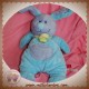 TEX DOUDOU LAPIN BLEU TURQUOISE GRIS ECHARPE SOS