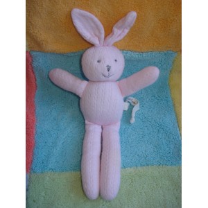 DPAM SOS DOUDOU LAPIN ROSE GRIS DU PAREIL AU MEME