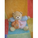 KALOO SOS DOUDOU OURS BEIGE BOULE ORANGE ROSE 123