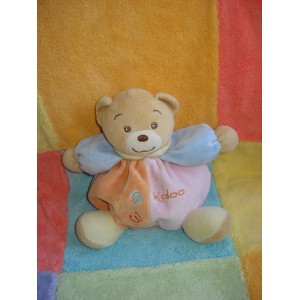 KALOO SOS DOUDOU OURS BEIGE BOULE ORANGE ROSE 123