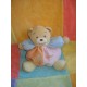 KALOO DOUDOU PELUCHE OURS BEIGE BOULE ORANGE ROSE 123