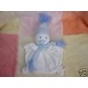 CONFETTI DOUDOU PELUCHE PINGOUIN PLAT BLANC HOCHET