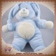 GIPSY SOS DOUDOU LAPIN BLEU ET ECRU NOEUDS OREILLES