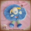 NICOTOY DOUDOU CHIEN PLAT OVAL BLEU AVEC COEUR SOS