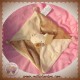 KIABI SOS DOUDOU OURS PLAT ECRU BEIGE JOUE ROSE