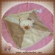 KIABI SOS DOUDOU OURS PLAT ECRU BEIGE JOUE ROSE