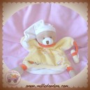 BABYNAT BABY NAT DOUDOU OURS MARIONNETTE JAUNE MIEL JULES